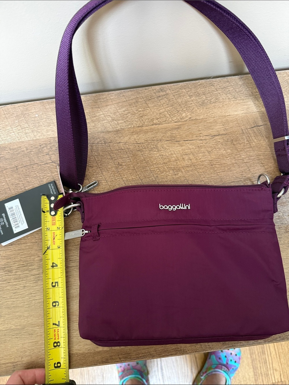 Baggallini Purple Crossbody Bag with Adjustable Strap - Picture 6 of 8